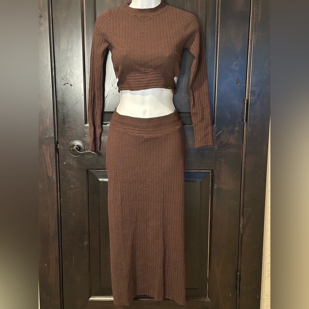 Nasty Gal Sweater Two Piece Outfit, Size 2